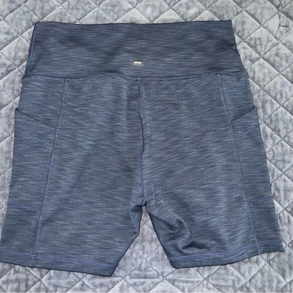 Prana Tank Shorts Set Women’s XL Navy Blue Built In Bra Pockets Biker W - Picture 5 of 13